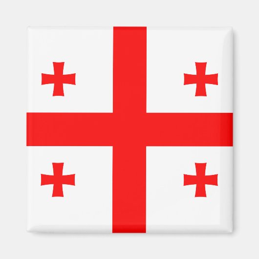 Magnet met vlag van Georgië (Voorkant)