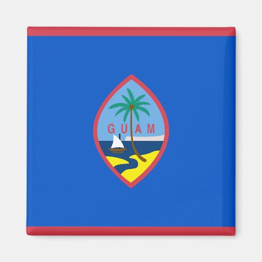 Magnet met vlag van Guam - VS (Voorkant)