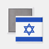 Magnet met vlag van Israël (Voorkant / Achterkant)