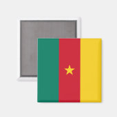 Magnet met vlag van Kameroen (Voorkant / Achterkant)