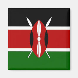Magnet met vlag van Kenia