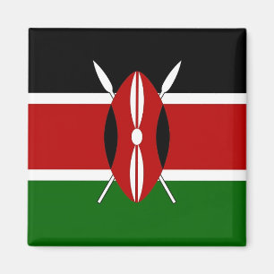 Magnet met vlag van Kenia