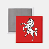 Magnet met vlag van Kent County, Engeland (Voorkant / Achterkant)