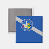 Magnet met vlag van Las Vegas City, Verenigde Stat (Voorkant / Achterkant)