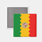 Magnet met vlag van Los Angeles, Californië (Voorkant / Achterkant)