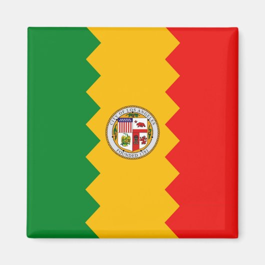Magnet met vlag van Los Angeles, Californië (Voorkant)