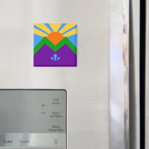 Magnet met Vlag van Manitou Springs