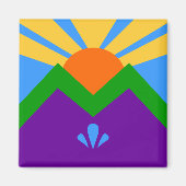 Magnet met Vlag van Manitou Springs (Voorkant)