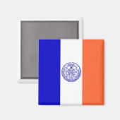 Magnet met vlag van New York City - VS (Voorkant / Achterkant)