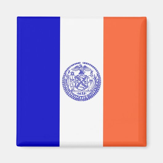 Magnet met vlag van New York City - VS (Voorkant)
