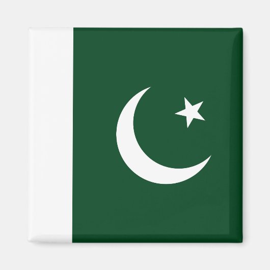 Magnet met vlag van Pakistan (Voorkant)