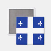 Magnet met vlag van Quebec, Canada (Voorkant / Achterkant)