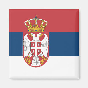Magnet met vlag van Servië