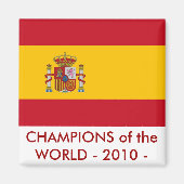 Magnet met vlag van Spanje (Voorkant)