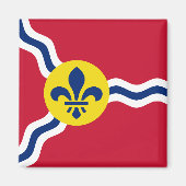 Magnet met vlag van St. Louis, Missouri (Voorkant)