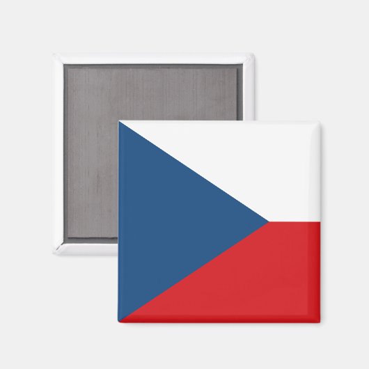Magnet met vlag van Tsjechië (Voorkant / Achterkant)