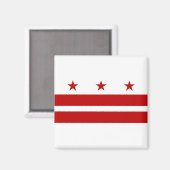 Magnet met vlag van Washington DC - VS (Voorkant / Achterkant)