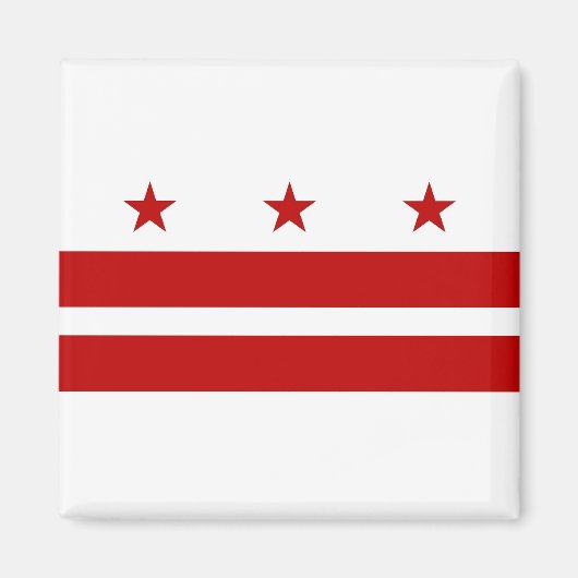 Magnet met vlag van Washington DC - VS (Voorkant)