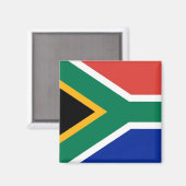 Magnet met vlag van Zuid-Afrika (Voorkant / Achterkant)