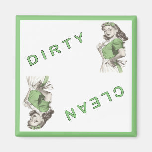 Magnet met vuile vuilniswasmachine - Maid Print