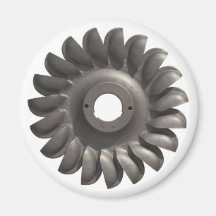 Magnet met waterturbine