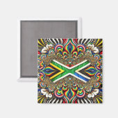 Magnet met Zuid-Afrikaanse kleuren Design (Voorkant / Achterkant)