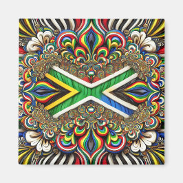Magnet met Zuid-Afrikaanse kleuren Design
