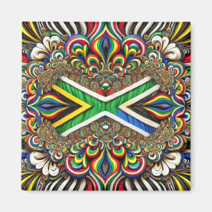 Magnet met Zuid-Afrikaanse kleuren Design
