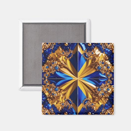 Magnet met Zweden Kleuren Design (Voorkant / Achterkant)