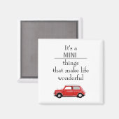 Magnet Mini Cooper Rot Mini-dingen (Voorkant / Achterkant)