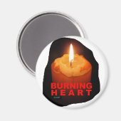 Magnet mit BURNING HEART (Voorkant / Achterkant)