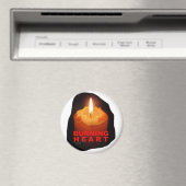 Magnet mit BURNING HEART (Insitu (Vaatwasser))