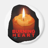 Magnet mit BURNING HEART (Voorkant)