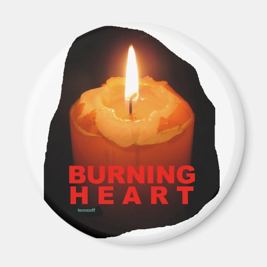 Magnet mit BURNING HEART (Voorkant)