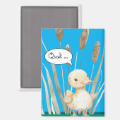 Magnet mit kleine Ente im Schilf am See (Voorkant / Achterkant)