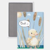 Magnet mit kleine Ente im Schilf am See 3 (Voorkant / Achterkant)