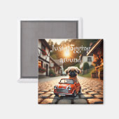 Magnet mit Mops und Mini Morris (Voorkant / Achterkant)