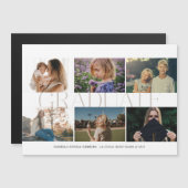 Magnet Multi-Photo Dan/Now Afstuderen Aankondiging (Voorkant / Achterkant)