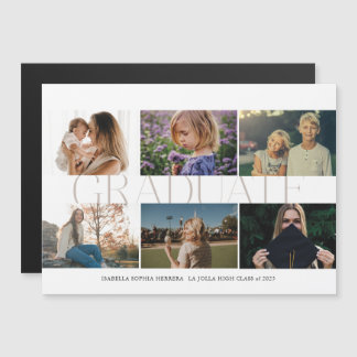 Magnet Multi-Photo Dan/Now Afstuderen Aankondiging