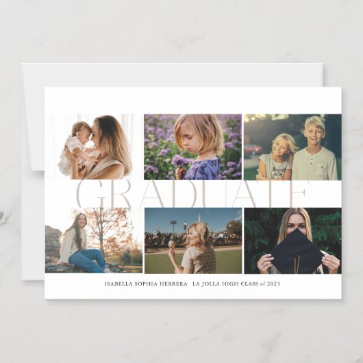 Magnet Multi-Photo Dan/Now Afstuderen Aankondiging (Voorkant)