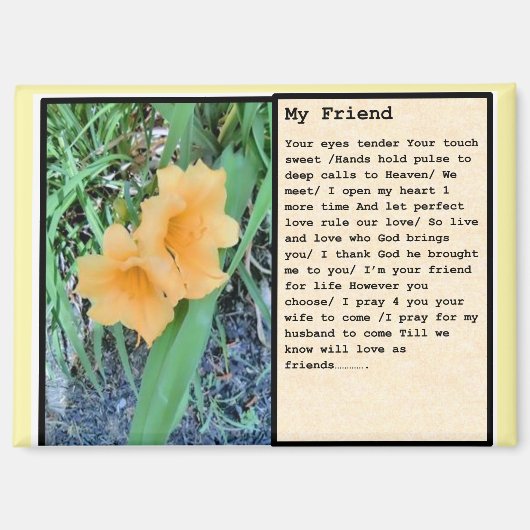 magnet " My Friend" (Voorkant)