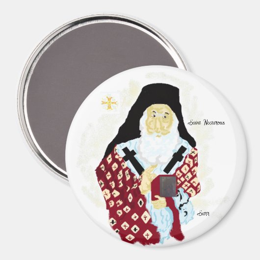 Magnet :  Nectarios of Aegina Greek saint (Voorkant / Achterkant)