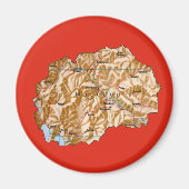 Magnet North Macedonië Map (Voorkant)