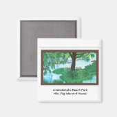 Magnet-Onekahakaha Beach Park, Hilo Magneet (Voorkant / Achterkant)