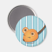 Magnet "Oranje Muis" - Kiwi Doll-collectie (Voorkant / Achterkant)