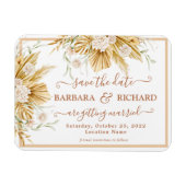 MAGNET Pampas Grass Wedding Save Date Invitation Magneet (Horizontaal)