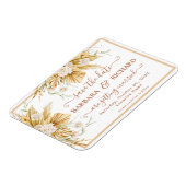 MAGNET Pampas Grass Wedding Save Date Invitation Magneet (Linkerzijde)