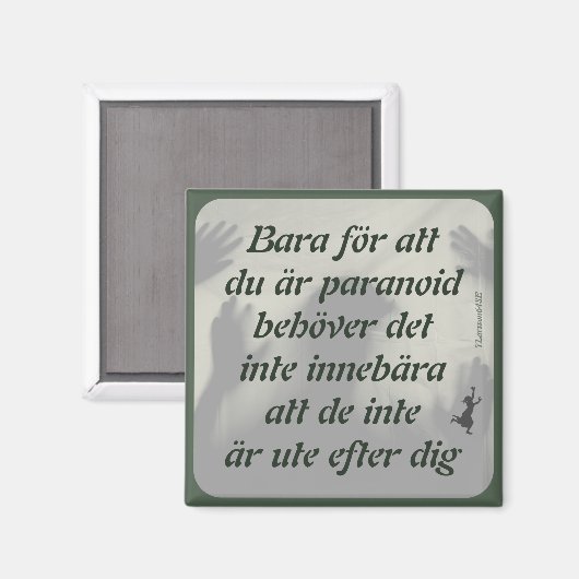 Magnet — Paranoid (Voorkant / Achterkant)