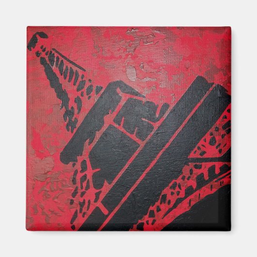 Magnet paris tower moderne zwarte eiffel (Voorkant)