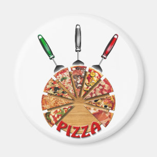 Magnet Pizza op de snijplaat